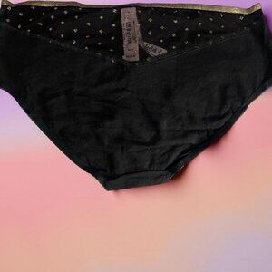 Victoria' s Secret NWT Black Logo Cotton Modern Brief Panty M/M